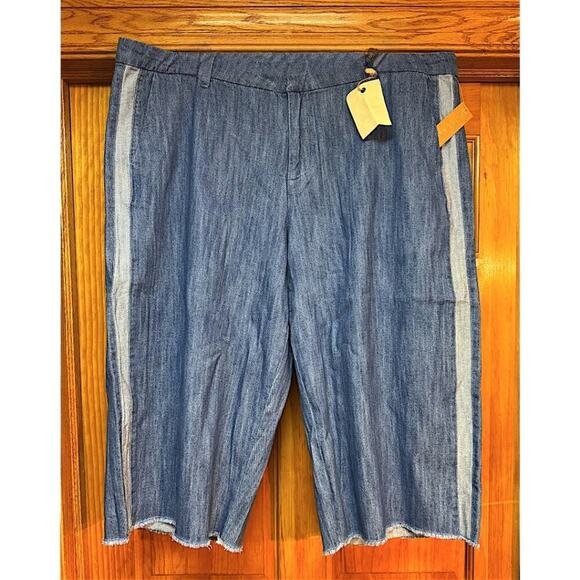 Women’s Rachel Roy Curvy Collection Wide Leg Capri Trousers Plus Size 22W NEW - Picture 2 of 8